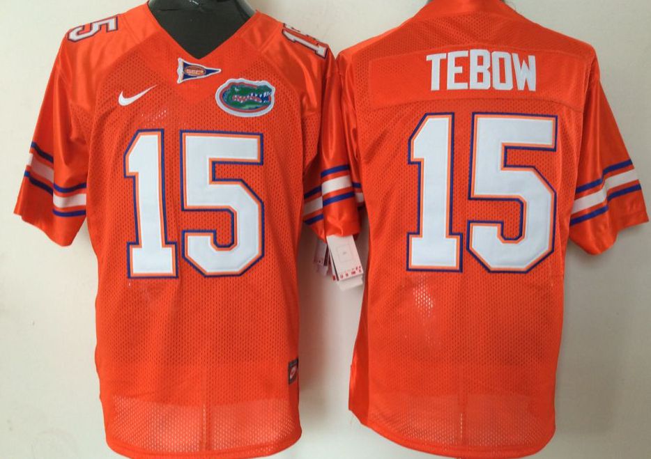 Men Florida Gators 15 Tebow Orange Nike 2025 NCAA Jersey